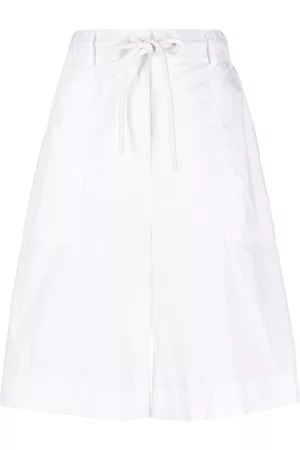 Moncler Women Midi Skirts - Knee-length drawstring shorts - White