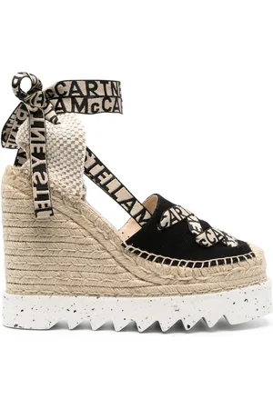 Stella McCartney Gaia Canvas 140mm wedge espadrilles