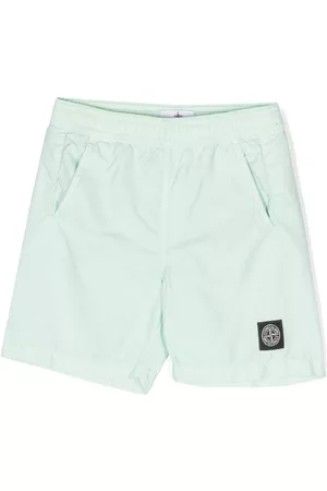 Stone Island Logo-patch mini shorts - Green