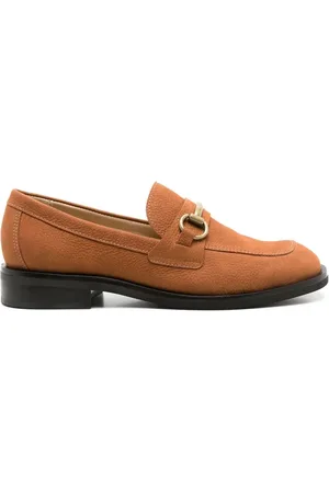 Sarah Chofakian Paulette nubuck leather loafers