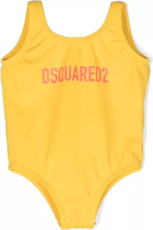 Dsquared2 Logo-print sleeveless swimsuit - Yellow