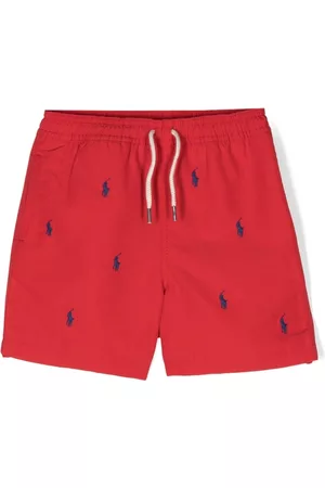 Ralph Lauren Boys Swim Shorts - Embroidered-logo swim shorts