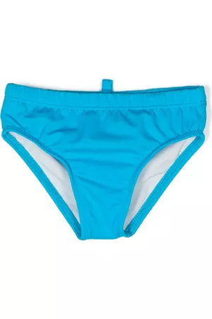 Dsquared2 Swim Shorts - Logo-print elasticated swim briefs - Blue