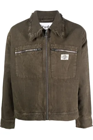Etudes Unfinished-effect zip-up jacket