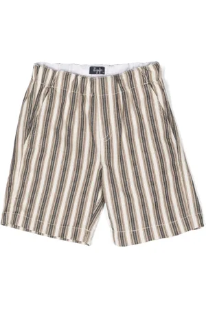 Il gufo Vertical stripe-print shorts