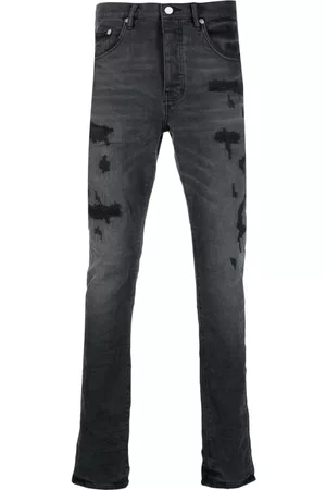 Purple Brand Men Slim Jeans - Distressed effect slim-fit jeans - Black