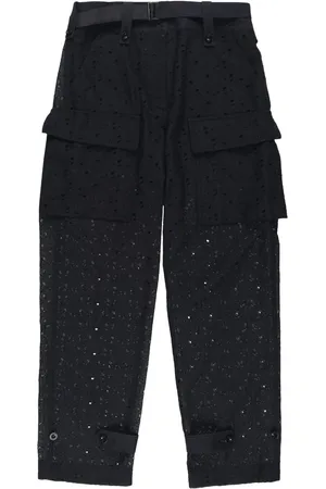 SACAI Logo-embroidery trousers