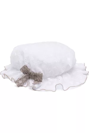 LA STUPENDERIA Bow-detail hat - White