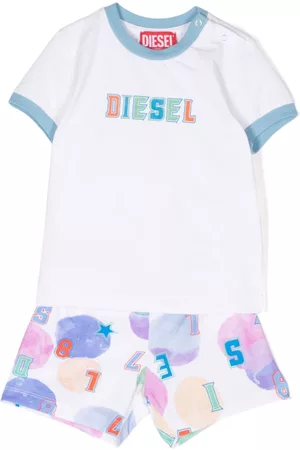 Diesel Logo-print cotton tracksuit set - White