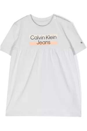 Calvin Klein Short Sleeved T-Shirts - Logo-print short-sleeve T-shirt - Grey