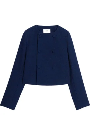 Ami Textured cropped jacket