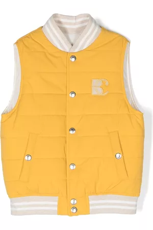 Brunello Cucinelli Gilets - Chest logo-patch padded vest - Yellow