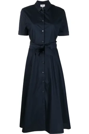 Woolrich Tied-waist poplin shirtdress