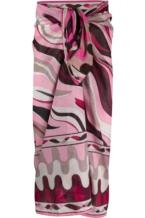 Puccini Men Swimwear - Geometric swirl-print sarong - Pink