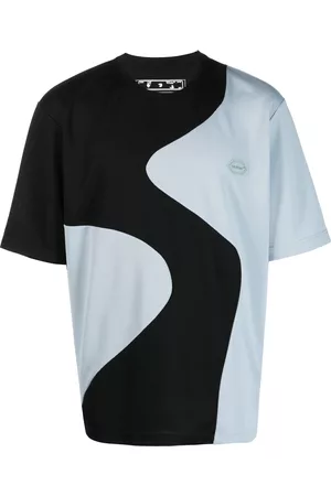 OFF-WHITE Men Sports T-Shirts - Two-tone T-shirt - Black