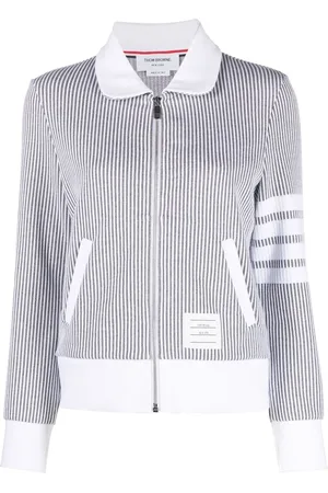 Thom Browne 4-Bar seersucker zipped jacket