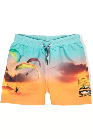 Molo Boys Swim Shorts - Graphic-print swim shorts - Orange