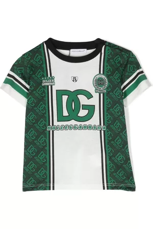Dolce & Gabbana T-Shirts - Logo-print cotton T-shirt - Green