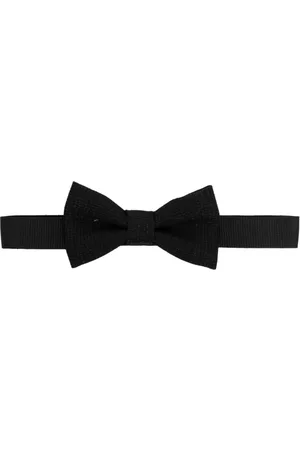 Paolo Pecora Boys Bow Ties - Textured bow tie - Black