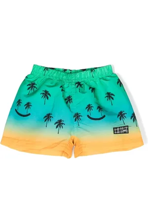 Molo Swim Shorts - Summer Happy-print swim shorts - Green