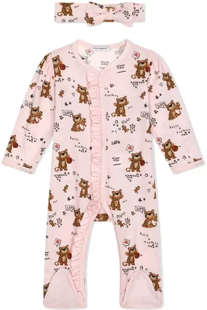 Dolce & Gabbana Pajamas - Leopard-print cotton pajamas - Pink