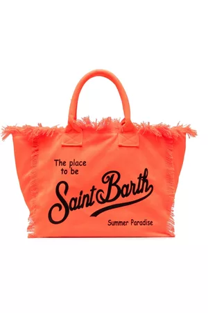MC2 SAINT BARTH Women Beach Bags - Logo-print beach bag - Orange