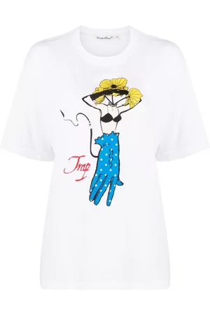 UNDERCOVER Women T-Shirts - Graphic-print cotton T-shirt - White