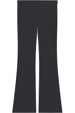 Courrèges Embroidered logo flared-leg trousers