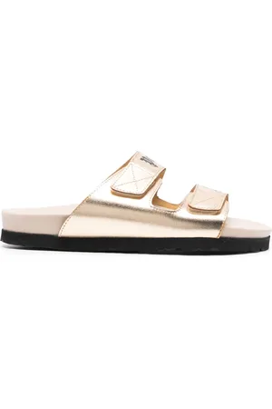 Palm Angels Logo-print leather slides