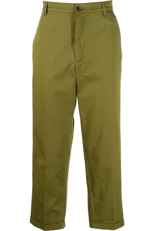 Kenzo Men Formal Pants - Straight-leg tailored trousers - Green
