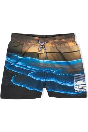 Molo Boys Swim Shorts - Ocean-motif swim shorts - Blue