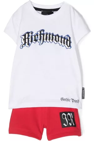 John Richmond Junior Sets - Gothic Punk shorts set - White