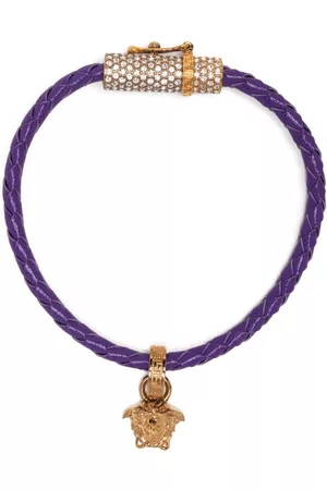 VERSACE Women Bracelets - Medusa-plaque detail bracelet - Purple