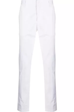 Emporio Armani Men Skinny Pants - Slim-fit cotton trousers - White