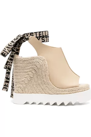 Stella McCartney Women Platform Espadrilles - Gaia wedge platform espadrilles - Neutrals