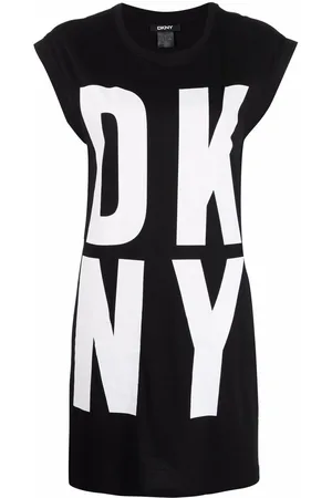 DKNY Longline logo-print vest top