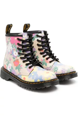 Dr. Martens Ankle Boots - 1460 floral-print lace-up boots - Neutrals