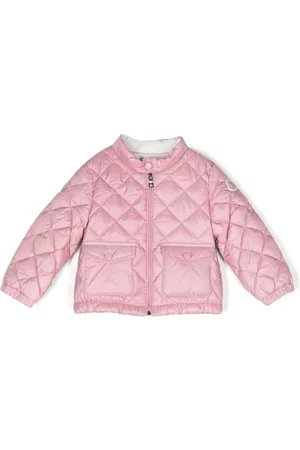 Moncler Puffer Jackets - Quilted feather-down jacket - Pink