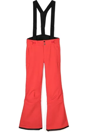 Fusalp Kids Boys Wide Leg Pants - Logo-patch wide-leg suspender ski trousers - Red