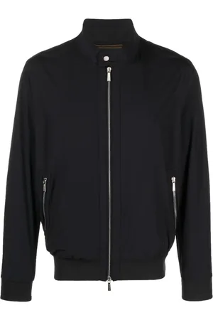 MOORER Zip-up long sleeved bomber jacket
