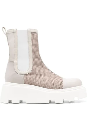 Premiata Mesh-panelling leather ankle boots