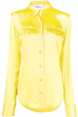 Stella McCartney Women Shirts - Button-up satin shirt - Yellow
