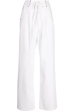 GOEN.J Contrasting-panel wide-leg trousers