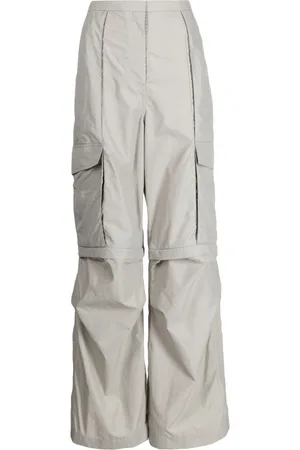 GOEN.J Detachable-panel wide-leg cargo pants