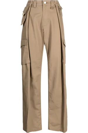 GOEN.J Wide-leg cotton cargo pants