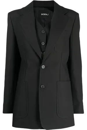 GOEN.J Notched-lapels single-breasted blazer