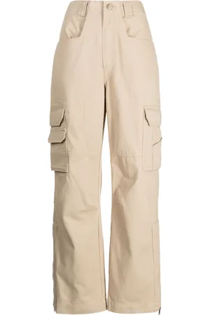 GOEN.J Wide-leg cotton cargo pants