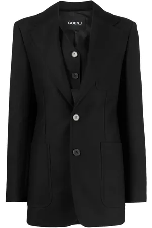 GOEN.J Notched-lapels single-breasted blazer