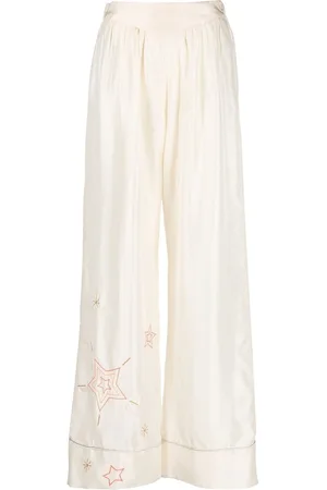 FORTE FORTE Embroidered palazzo pants