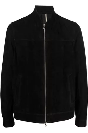 LOW BRAND Men Leather Jackets - Zip-up suede jacket - Black